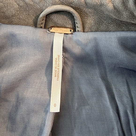 EUC FREE PEOPLE Vegan Bomber Jacket Mock Neck - Taupe Color Zip Jacket 0 - Picture 5 of 10